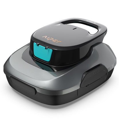 AIPER Kabelloser Poolroboter Akku – 90 Min Laufzeit, Doppelantrieb, Selbstparkfunktion, 80 m²