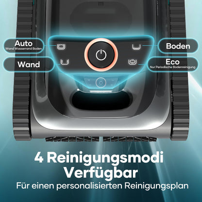 AIPER Scuba S1 Poolroboter Boden und Wand, Kabelloser Poolsauger mit Wandklettern, Intelligenten Navigation 2.0, 150 Minuten Batterielaufzeit, Poolreiniger für Eingelassene Pools bis zu 150㎡