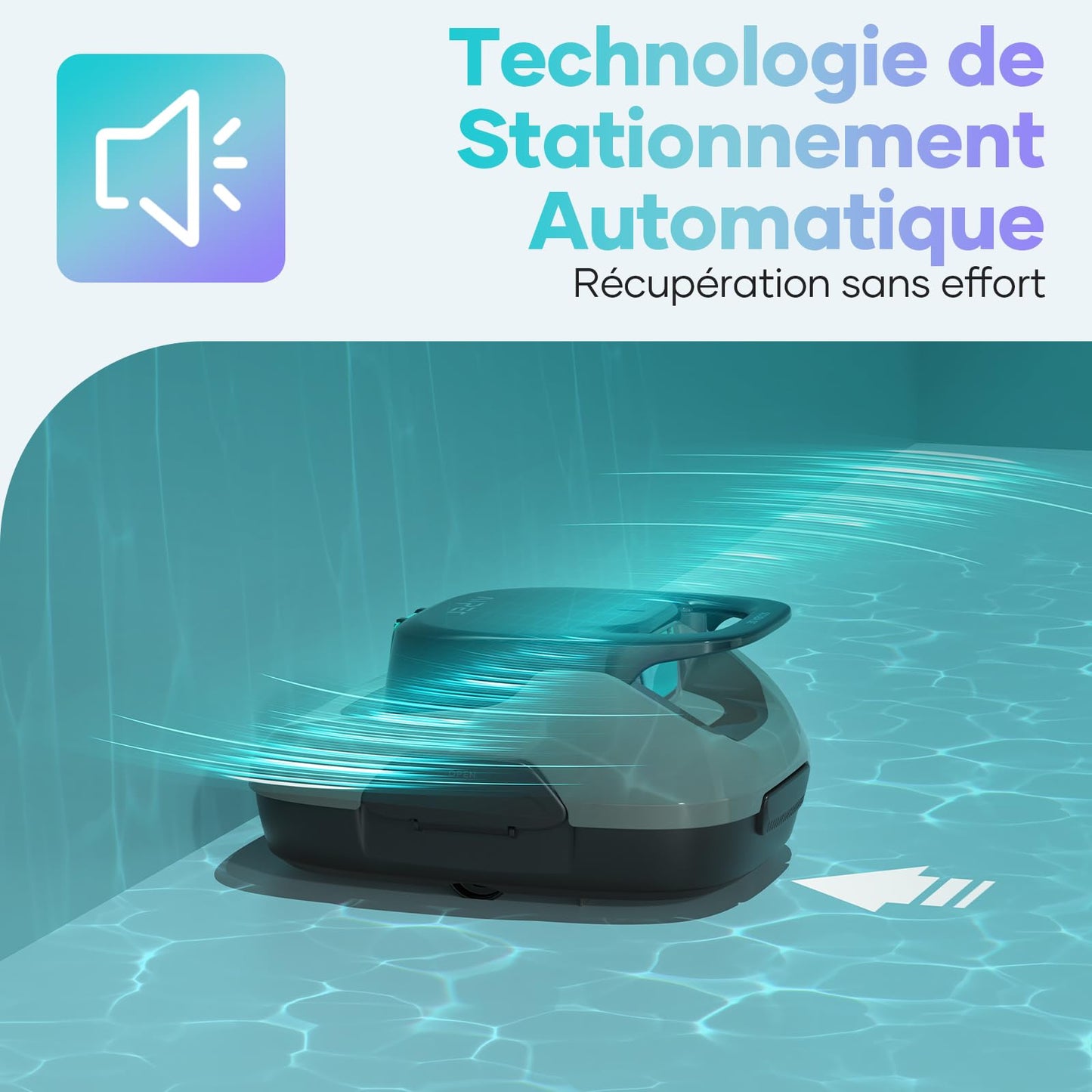 AIPER Kabelloser Poolroboter Akku – 90 Min Laufzeit, Doppelantrieb, Selbstparkfunktion, 80 m²
